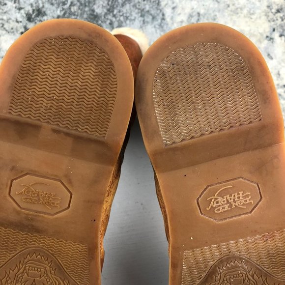 ED HARDY Women's 5 Kiss of Death Geisha Girl Satin Tan Lined Pull On Boots - Picture 10 of 13